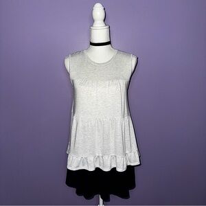 NWT Dry Goods Heather Grey Tier Top